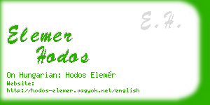 elemer hodos business card